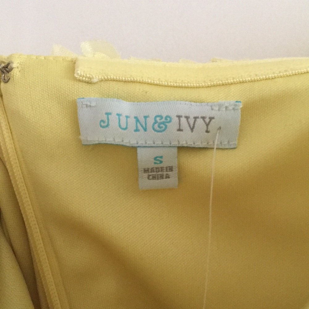 Strapless yellow dress - Picture 5 of 6